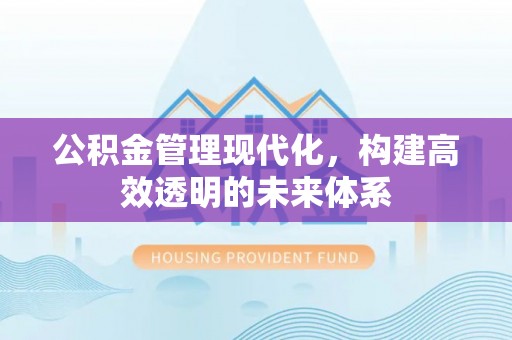 虎门公积金管理现代化，构建高效透明的未来体系