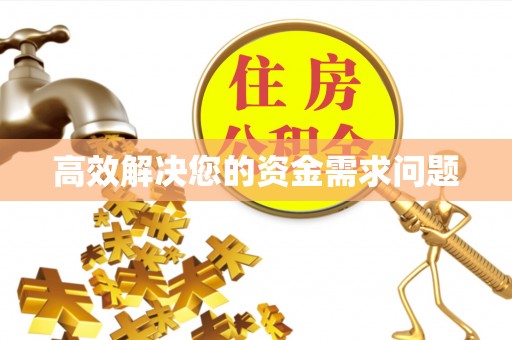 虎门高效解决您的资金需求问题