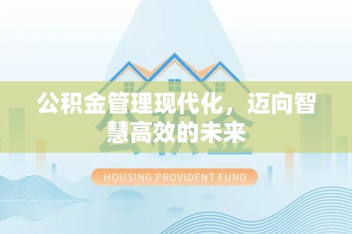 虎门公积金管理现代化，迈向智慧高效的未来