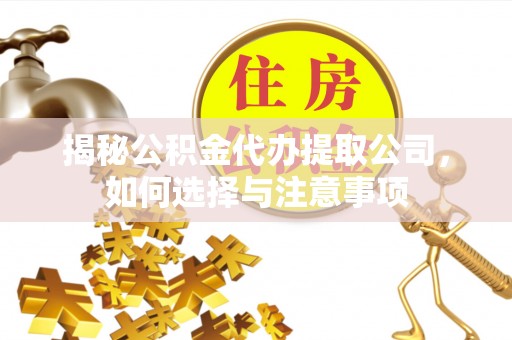 虎门揭秘公积金代办提取公司，如何选择与注意事项