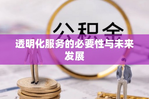 虎门透明化服务的必要性与未来发展