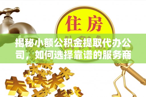 虎门揭秘小额公积金提取代办公司，如何选择靠谱的服务商？